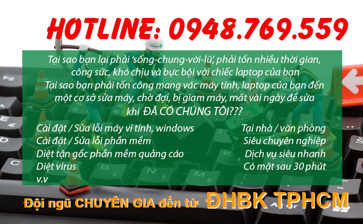 Dịch vụ sửa máy tính ĐHBK TPHCM